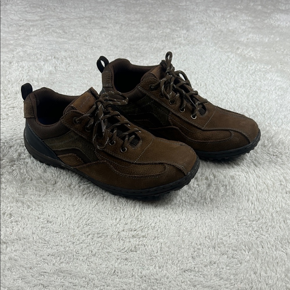 Nunn Bush Quest Bike Toe Oxford Walking Leather Shoes Men's Size 10W 84826-238